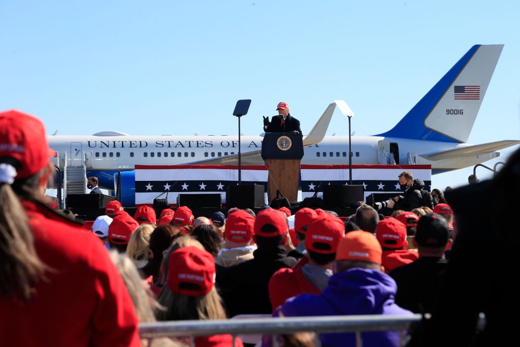 Donald Trump Holds Campaign Rally In Fayetteville, North Carolina Day 