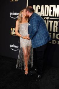 Luke Combs and Nicole - 58th Academy Of Country Music Awards - Arrivals